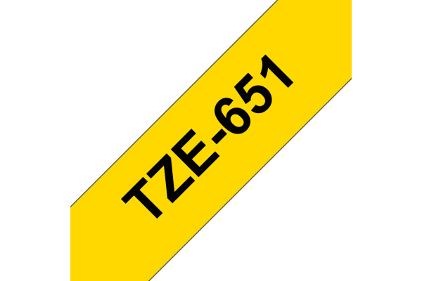 PTOUCH Band, laminiert schwarz/gelb TZe-651 PT-2450DX 24 mm