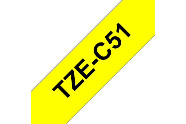 PTOUCH Band, lam.,fluor. schwarz/gelb TZe-C51 PT-540 24 mm