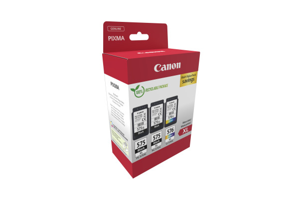 CANON Multipack Tinte XL BKCMY PGCL575/6 Pixma TR4750i 2xBKXL & 1xCMYXL