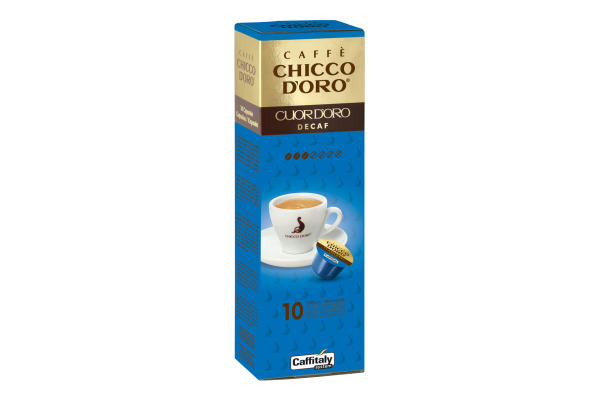 CHICCO D' Kaffee Caffitaly 802284 Cuor d'Oro Decaf 10 Stück