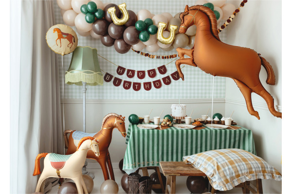 PARTYDECO Folienballon 80cm FB279 Pferd braun