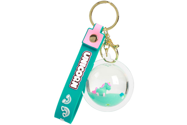 I-TOTAL Schlüsselanhänger Kugel XL2793D Unicorn mint