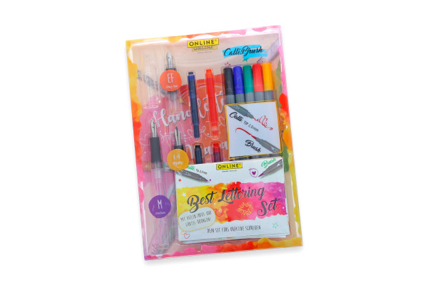 ONLINE Best Lettering Set BachelorIce 54133 M/1.4/EF+Tinte+Call.Brush ass.