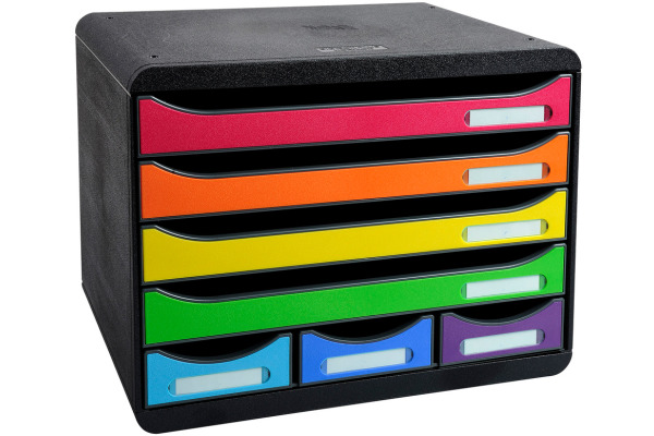 BIELLA Ablagebox STOREBOX 30779802 schwarz/Harlekin, 7 Schubl.