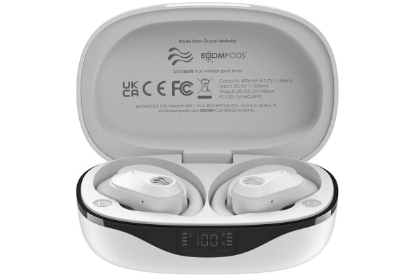 BOOMPODS Sportpods Ocean SPOWHT White