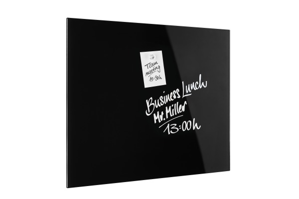 MAGNETOP. Design-Glasboard 800x600mm 13403012 schwarz, magnetisch