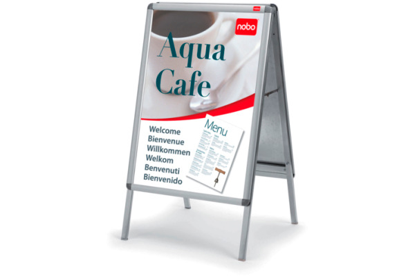 NOBO Plakatständer A1 1902206 656x75x1145mm silber