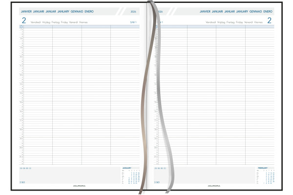 AURORA Agenda Florence Concerto 2026 4015Z 1T/2S schwarz ML 21.5x29.5cm