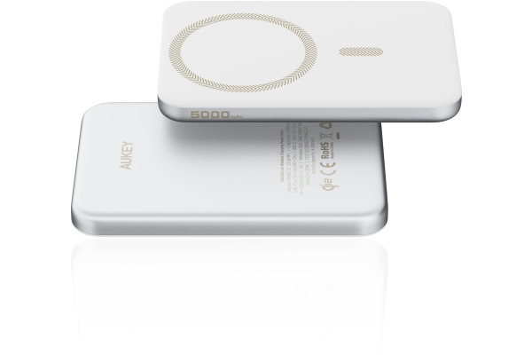 AUKEY MagFusion Slim 5000mAh PB-MS07 S Powerbank Qi2 Wireless,White