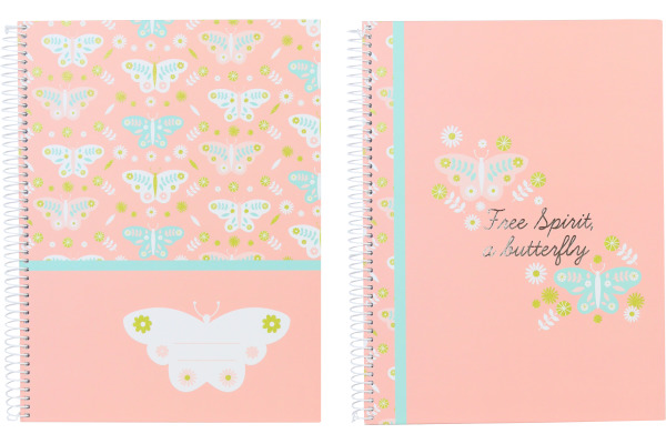 ANCOR Spiralbuch Hardcover A4 118094 B'LOG BUTTERFLIES,liniert 80B.