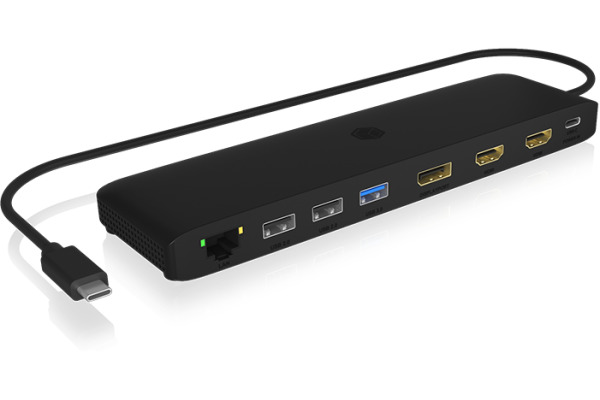 ICY BOX USB-C Triple DockingStation IBDK2116C 4K, 2xHDMI & 1xDP, 4x USB, GB