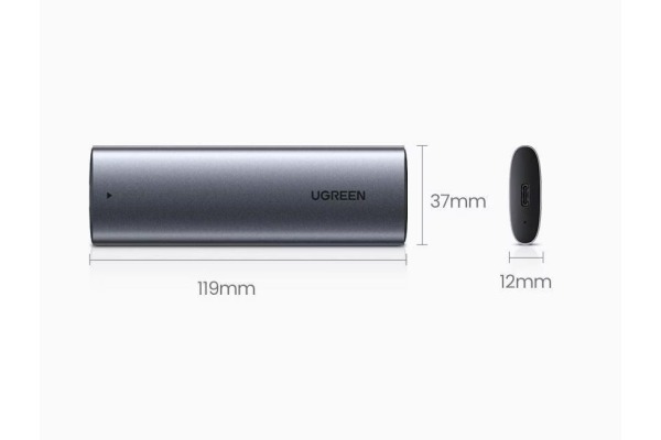 UGREEN Enclosure CtoCable 50cm,10G 10902 USB-C Female to M.2 M-Key