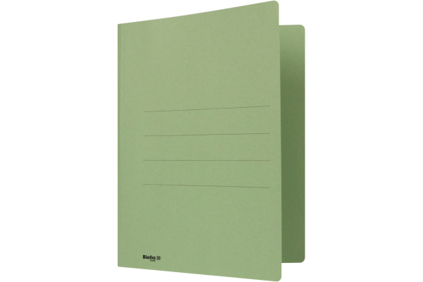 BIELLA Einlagemappe m. Heftzunge A4 25040330U grün 240g 50 Stück