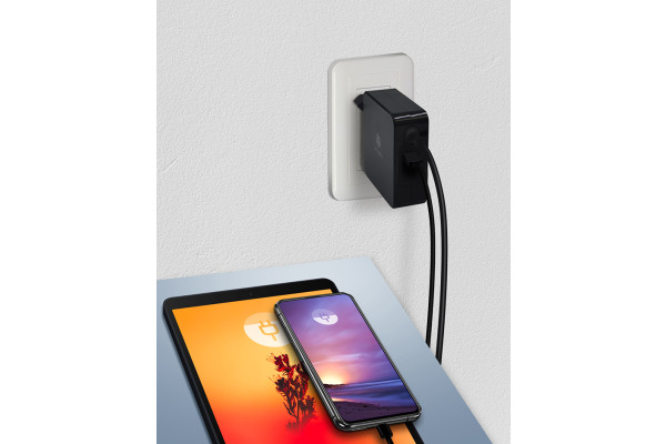 ICY BOX Wall charger for USB PD 3.0 IBPS101PD USB-C, USB-A Port, 90W