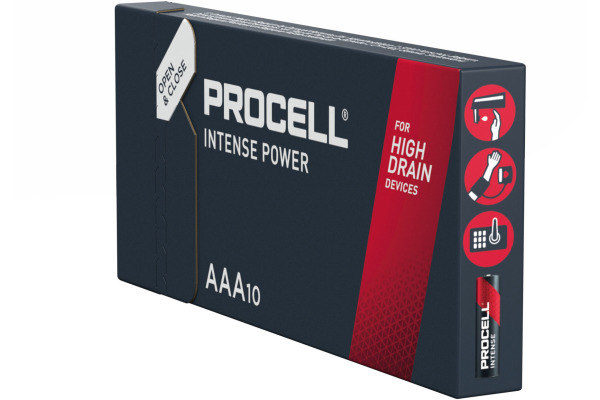 DURACELL Batterie PROCELL 1236mAh PC2400 AAA, LR03, 1.5V 10 Stück