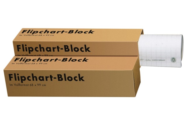 LANDRE Flipchart-Block 68x99cm 10050589 80g, kariert, recycl. 5x20 Bl.