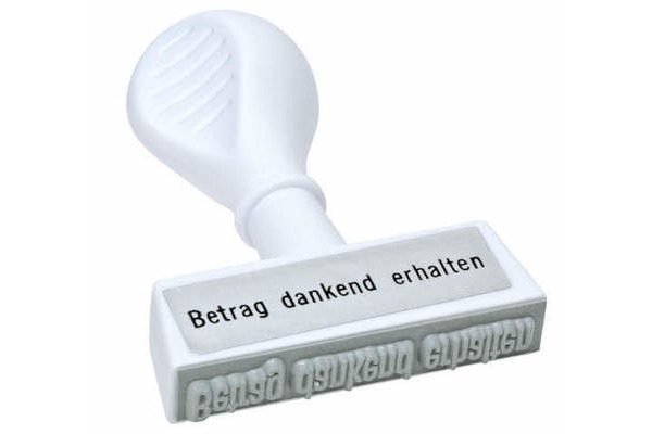 WEDO Textstempel 193 7 Betrag dankend erhalten