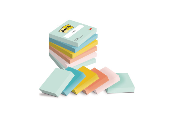 POST-IT Beachside 76x76mm 654-6-BEA 5-farbig ass. 6x100 Blatt