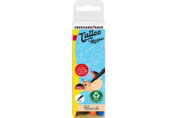 EBERHARD Tattoostifte Set 559502 Beach, 4 Farben
