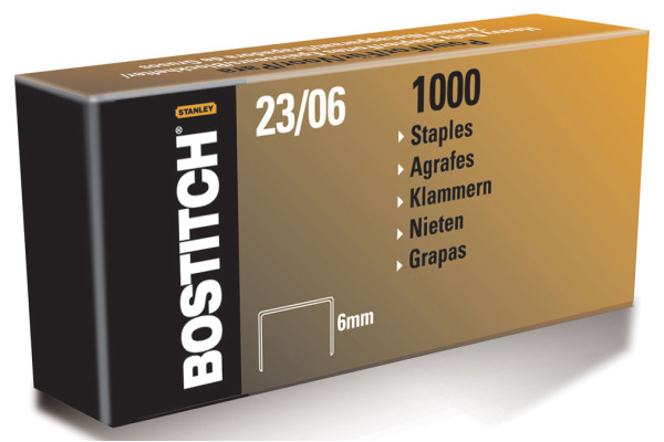 BOSTITCH Heftklammern 23/6 mm 23-06-1M 1000 Stück