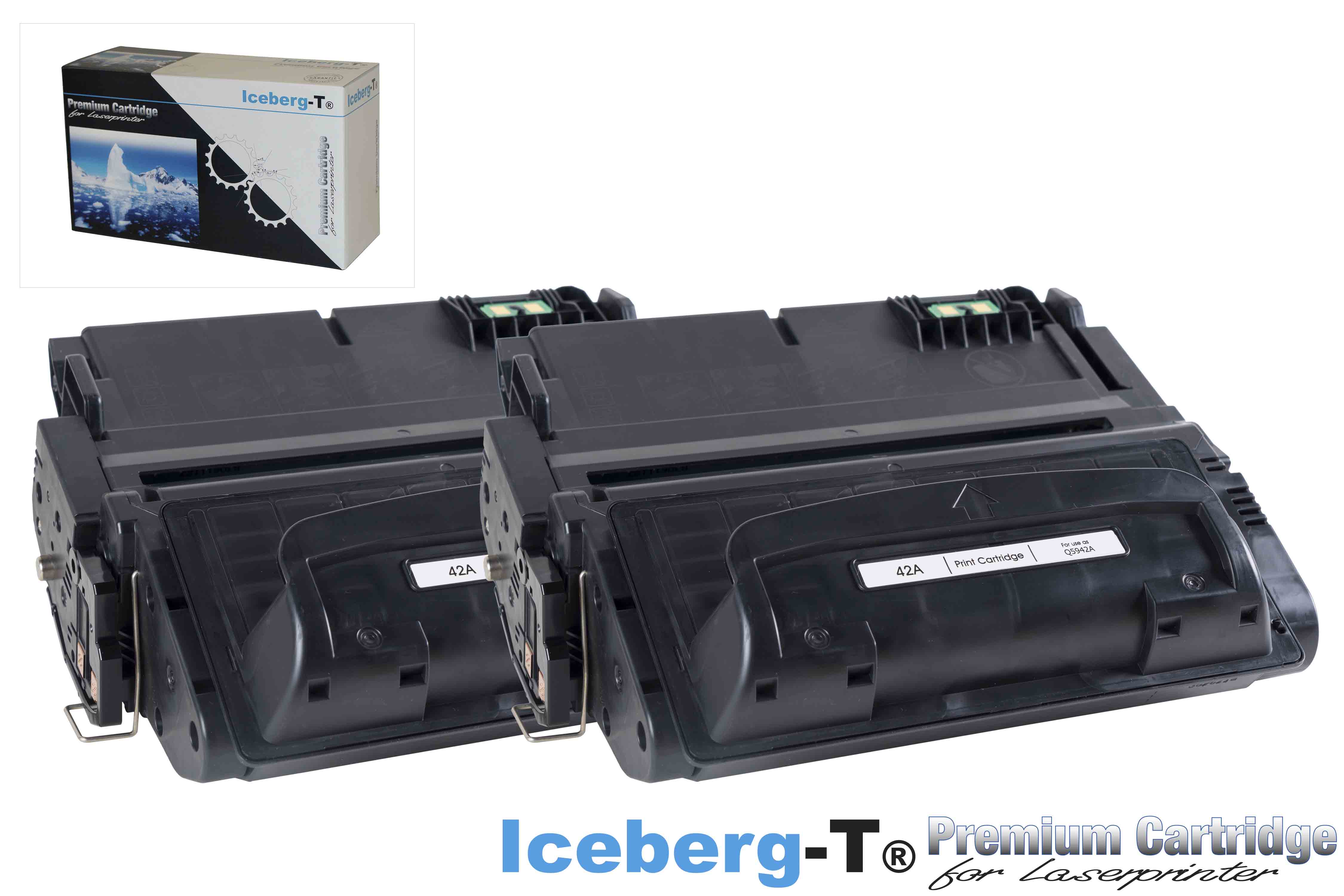 Iceberg-T Toner Q5942A DuoPack 2 Stück à 10'000 Seiten, schwarz