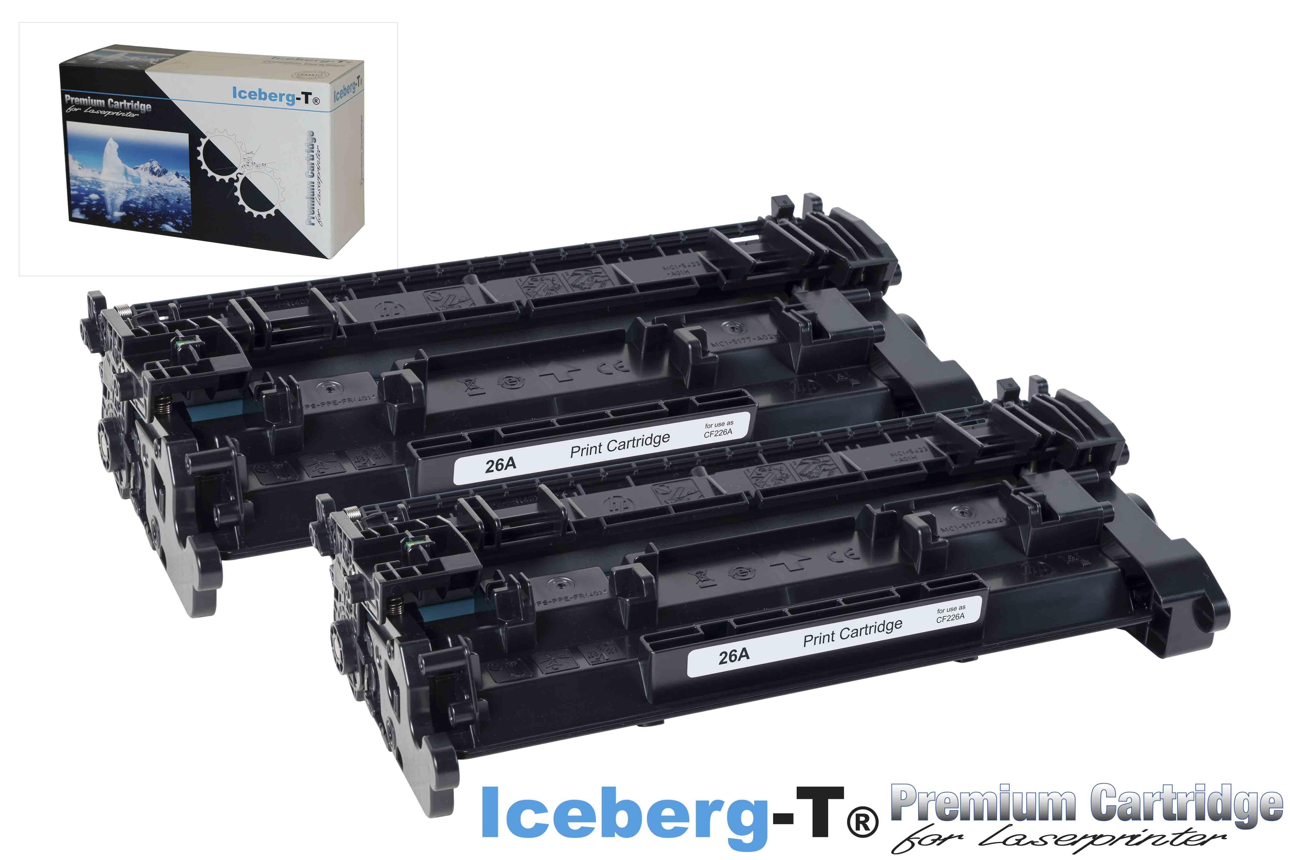 Iceberg-T Toner CF226A DuoPack 2 Stück à 3'100 Seiten, schwarz