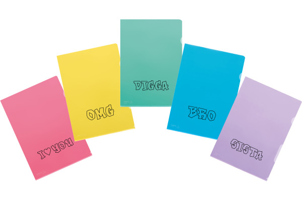 KOLMA Sichtmappe Fashion Slang 59.901.19 A4 assortiert 10 Stück