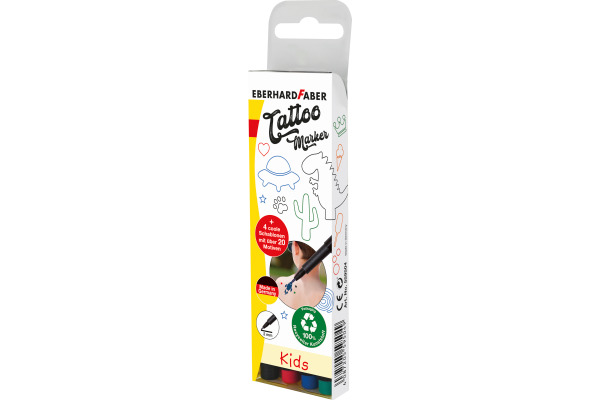 EBERHARD Tattoostifte Set 559504 Kids, 4 Farben