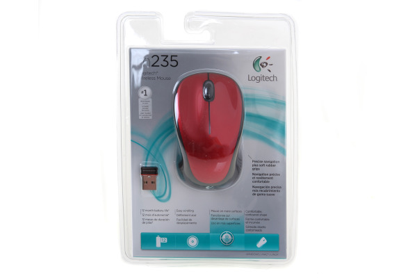 LOGITECH M235 Wireless Mouse 910-002496 red