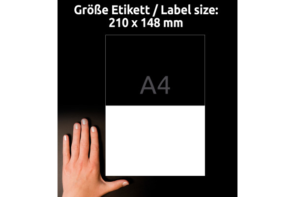 AVERY ZW. Etiketten Laser 210x148mm L471720 weiss, wetterfest 20 Blatt