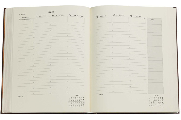 PAPERBLAN Agenda Manuskript Ultra 26/27 DD1734-0 1W/2S 18M DE VER HC 18x23cm