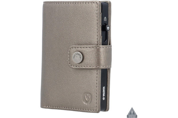 VALENTA Card Wallet Leather 588898 Luxe Metallic Bronze