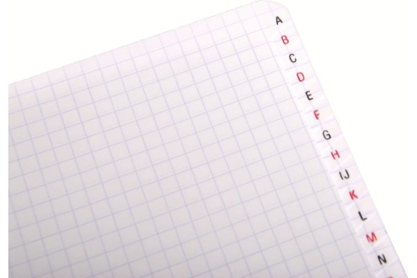 CLAIREFON Adressbuch Index A8 8589C ass., kariert, 5mm 50 Blatt