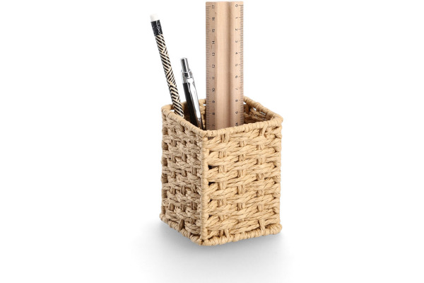 ZELLER Stiftehalter 15210 papiergeflecht 8x8x10.7cm