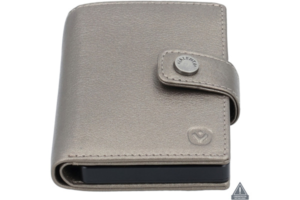 VALENTA Card Wallet Leather 588898 Luxe Metallic Bronze