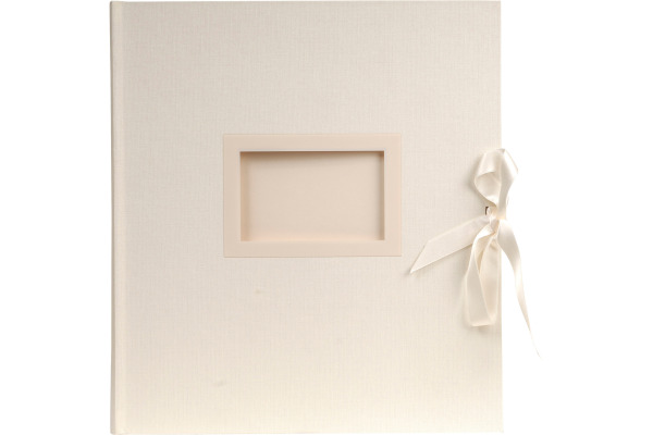 EXACOMPTA Fotoalbum Kingsbridge 29x32cm 11154E Elfenbein 60 Seiten, weiss