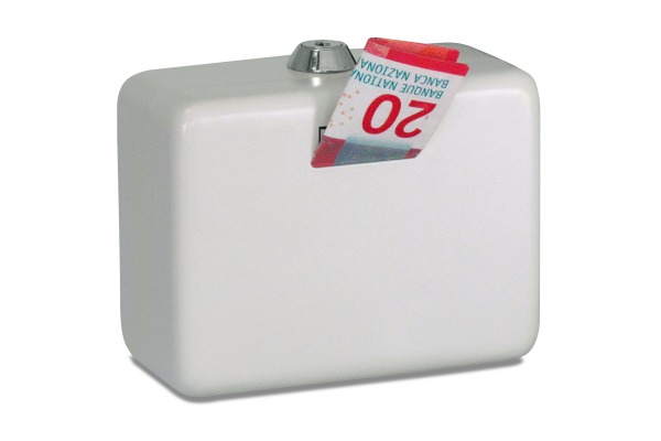 RIEFFEL Geldkassette A15471 12,5x6x9,5cm grauweiss