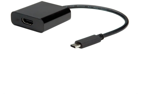 VALUE USB-C 3.1 - HDMI Adapter 12.99.321 Black, ST/BU, 2160p, 10cm