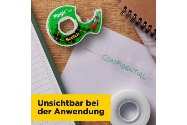 SCOTCH Magic Tape 810 19mmx15m 8-1915D unsichtbar, auf Abroller