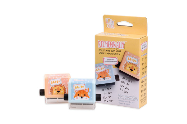 LITTLEDOT Rechenrally Rollstempelset 160ROLLST Minus & Plus Rechnen, Zahlen