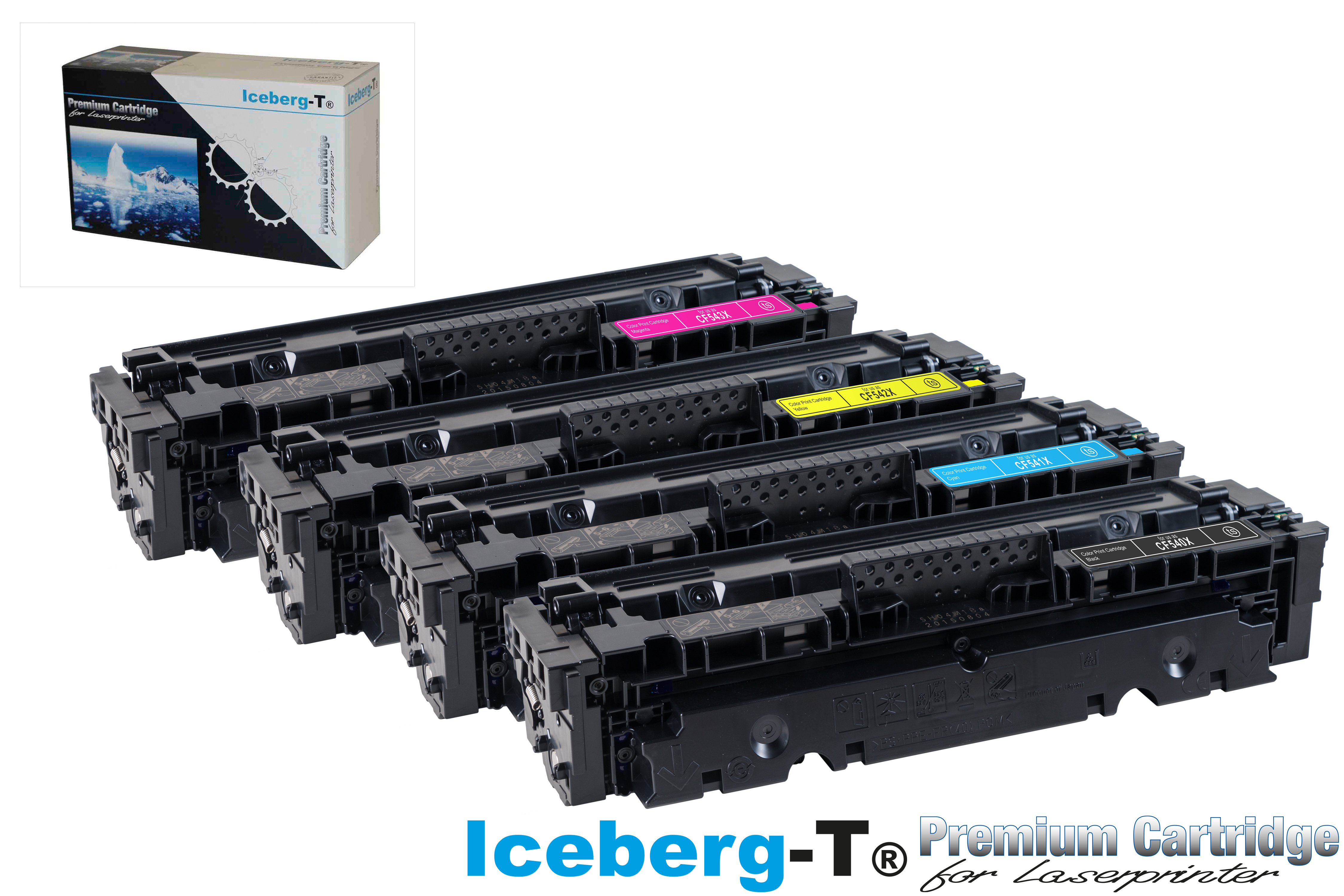 Iceberg-T Toner SET CF540X / 203X Set mit allen vier Farben