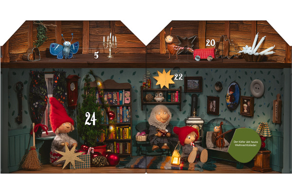 ARS EDITI Adventskalender 20.5x20x1.3cm 135859 Advent im Wichtelhaus