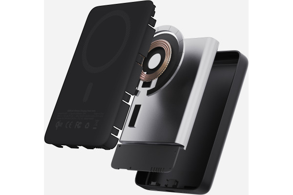 AUKEY MagFusion Slim 5000mAh PB-MS07AB Powerbank Qi2 Wireless,Black