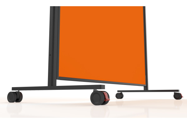 MAGNETOP. Design-Moderatorentafel VP 1181244 orange, Filz 1000x1800mm