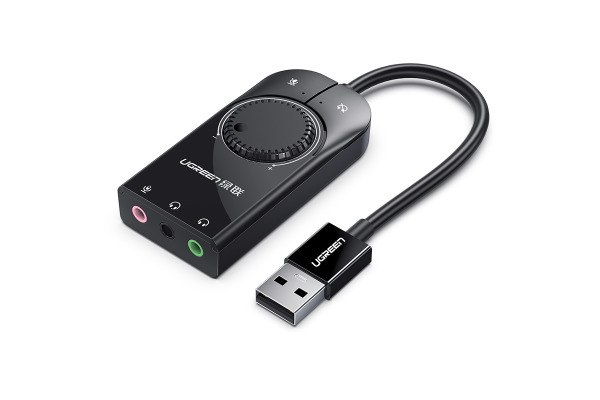 UGREEN External USB Sound Adapter 40964 15cm, Black