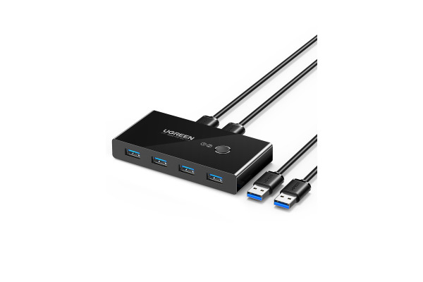 UGREEN 2x4 Sharing Switch Box 30768 USB 3.0 for 2 PCs,Black