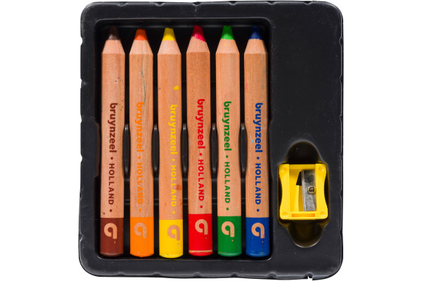 BRUYNZEEL Farbstiftset Kids dick 60119006 6 Farben