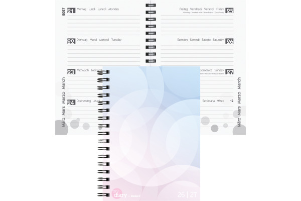 BIELLA Schüleragenda Pastel 26/27 17890027U 1W/2S 12x16.5cm