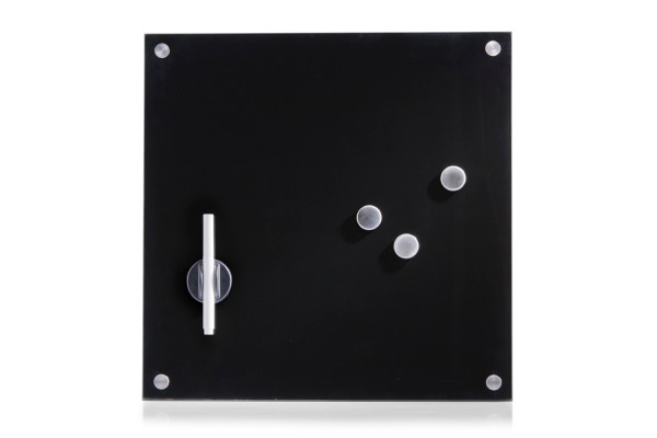 ZELLER Glas-Magnettafel 11602 schwarz, 40x40cm