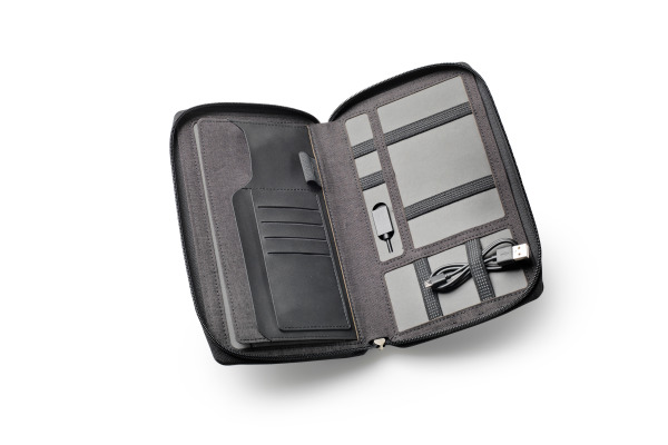 DUFCO Reisemappe mit Powerbank 48-2005.0 4000 mAH, anthrazit